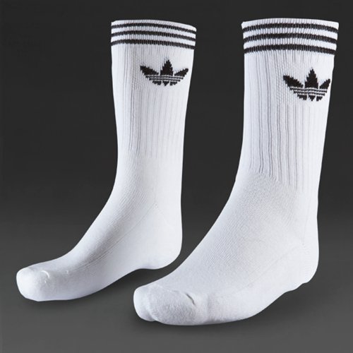 Adidas Originals Crew Socks 3 pairs White/Black for Women